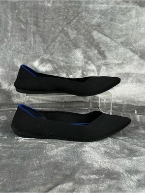 Rothy's The Point Ballet Flats Women 10.5  Black Pointed Toe Shoes Comfortable